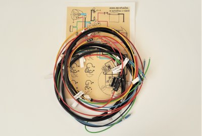 Instalacja elektryczna ze stacyjką w zbiorniku, Jawa 125/175/250 Kyvacka