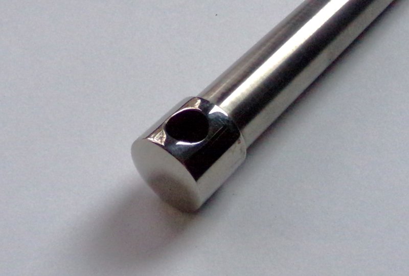 Ośka przedniego koła, 163 mm, nierdzewna, polerowana, Jawa 250/350 Kyvacka, Panelka-photo3