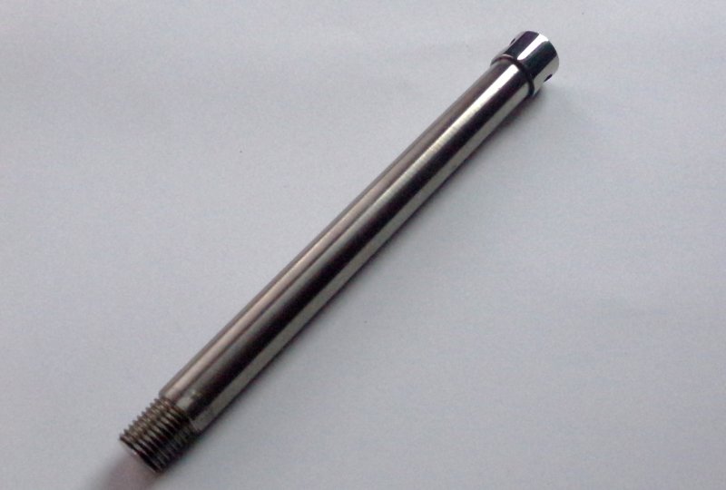 Ośka przedniego koła, 163 mm, nierdzewna, polerowana, Jawa 250/350 Kyvacka, Panelka-photo2