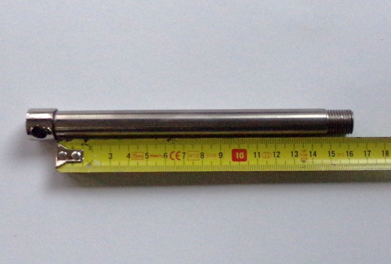 Ośka przedniego koła, 163 mm, nierdzewna, polerowana, Jawa 250/350 Kyvacka, Panelka-photo5