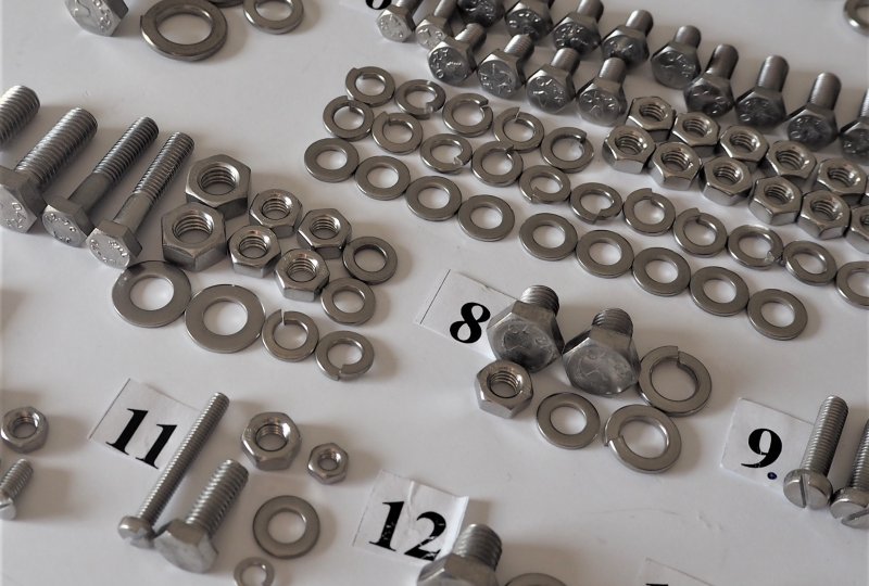 Komplet śrub, bez silnikowych, nierdzewne, Jawa 50 typ 23 Mustang-photo3