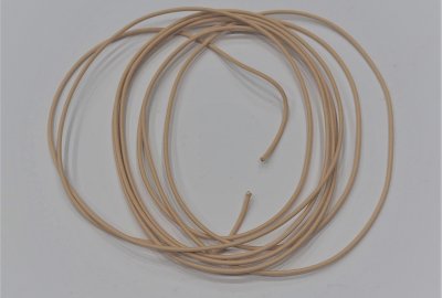 Kabel elektryczny w oplocie klejonym 1,5mm, kremowy, 1m, Jawa, CZ