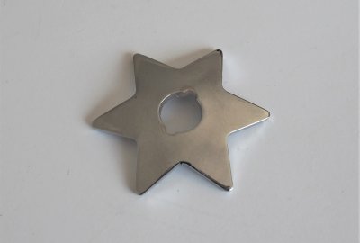 Podkładka gwiaździsta hamulca ciernego siedzenia, chrom, Jawa 250/350 Perak, Ogar, 500 OHC