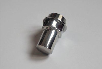 Nakrętka zaślepiająca na głowicę, nierdzewna, polerowana, Jawa 500 OHC 01, 02