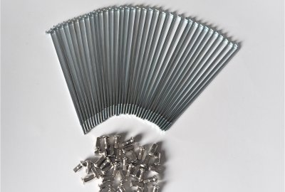 Szprychy i nyple, komplet 36 szt, M3,5, ocynk, 145mm Jawa 555/05/20/21/23