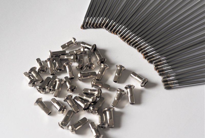 Szprychy i nyple, komplet 36 szt, M3,5, chrom, Jawa 555/05/20/21/23-photo2