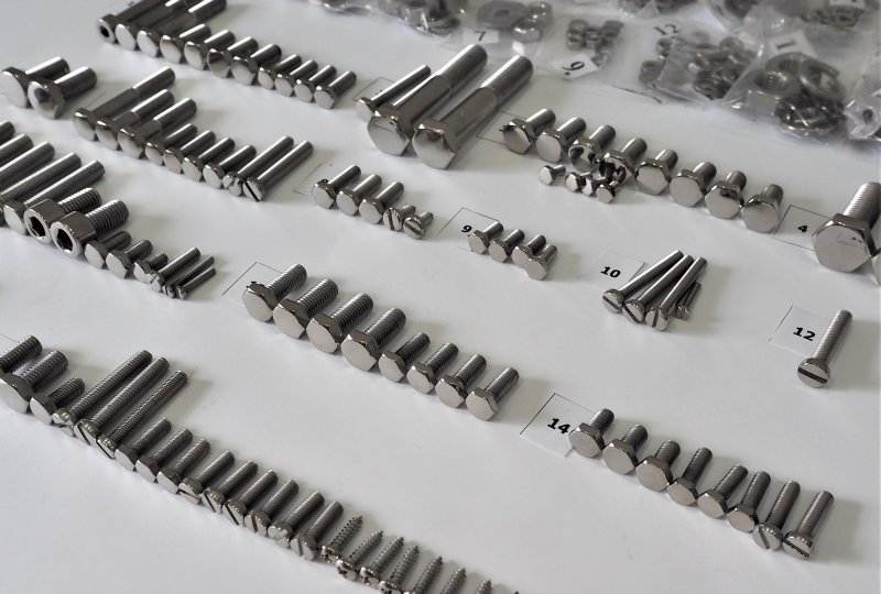 Komplet śrub, bez silnikowych, nierdzewne/polerowane, Jawa 350/638-photo3