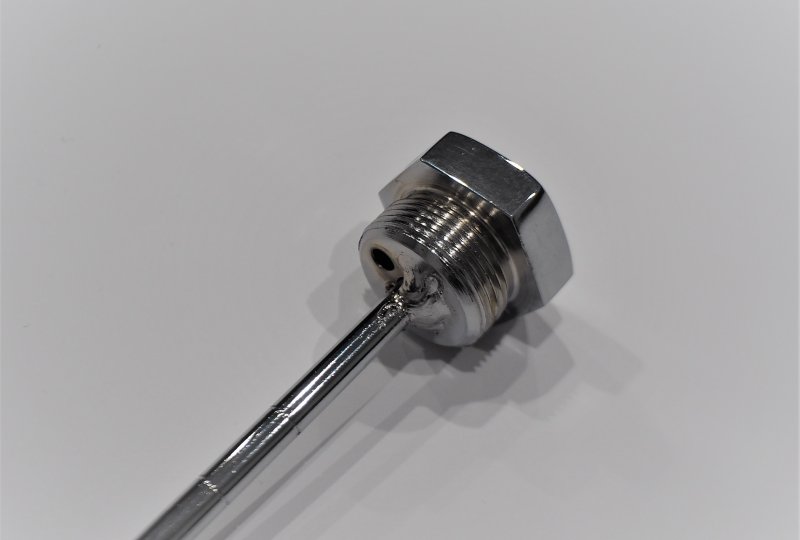 Nakrętka przedniego zawieszenia z prętem, chrom, Jawa Jawa 634, Californian-photo2