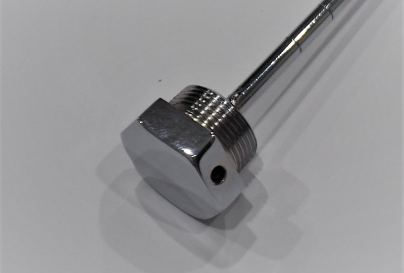 Nakrętka przedniego zawieszenia z prętem, chrom, Jawa Jawa 634, Californian-photo3