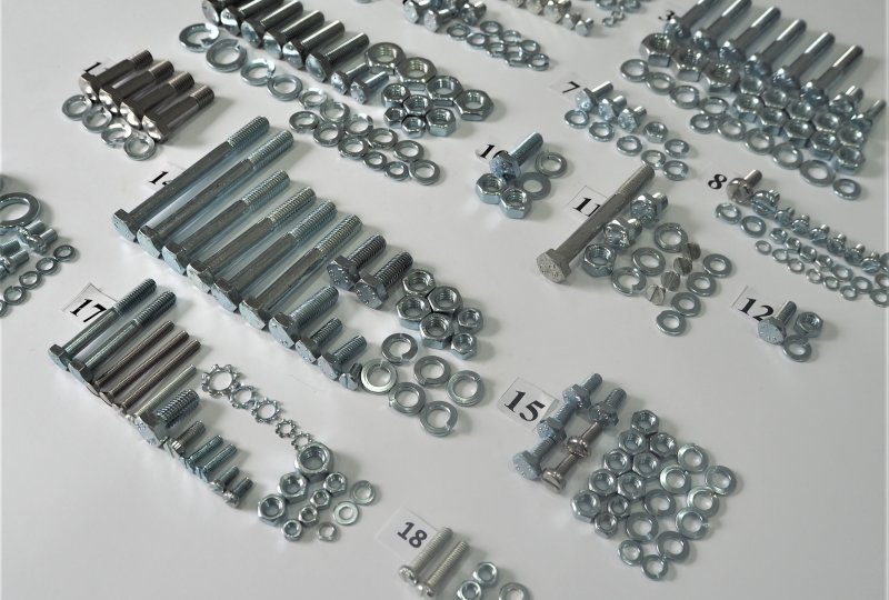 Komplet śrub, bez silnikowych, ocynk, Jawa 250 Panelka typ 559/590-photo2