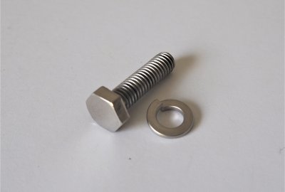 Śruba z podkładką kolanka wydechu do cylindra, M6, nierdzewna/polerowana, CZ 125-250