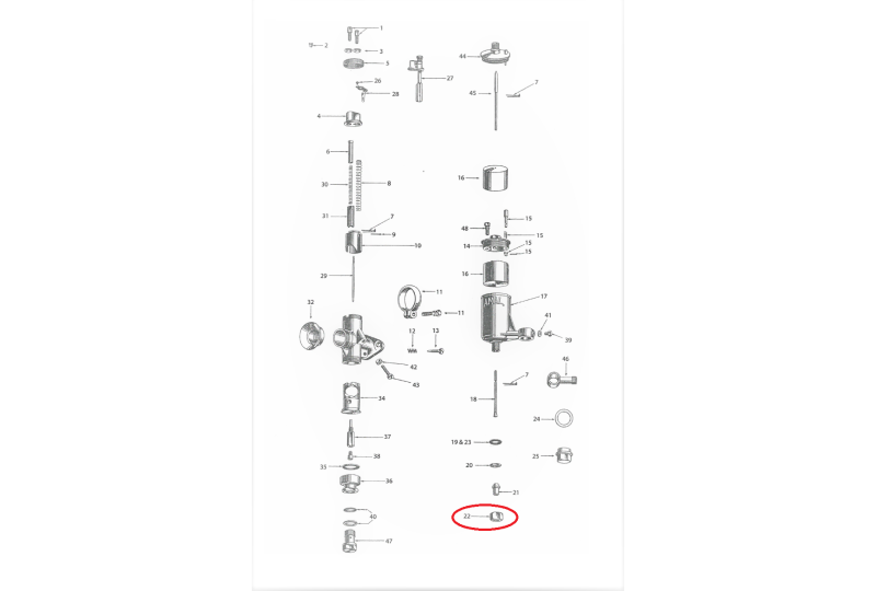 Nakrętka króćca paliwa M13, ocynk, AMAL-photo3
