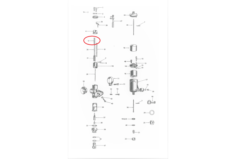 Tulejka sprężyny przepustnicy ssania, AMAL 76/276-photo3