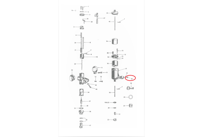 Zaślepka komory pływakowej M6, ocynk, AMAL-photo3