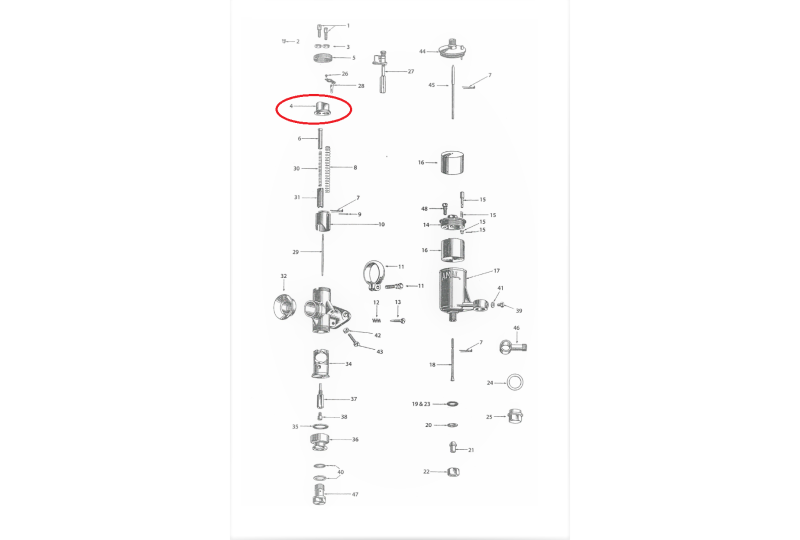 Osłona komory przepustnicy gaźnika, aluminium, AMAL 76/276-photo4
