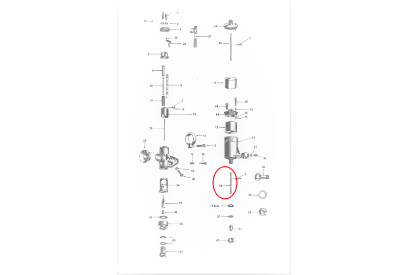 Zaworek iglicowy L74,4, AMAL 76/276-photo3