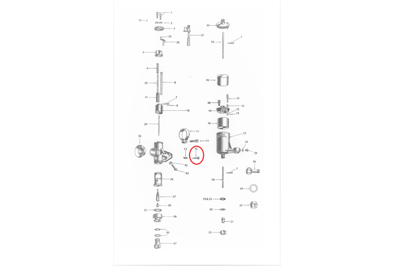 Wkręt regulacji składu mieszanki, AMAL 76/276-photo3