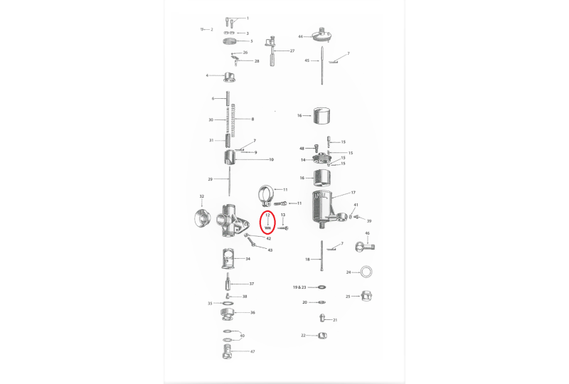 Sprężyna wkrętu regulacji mieszanki, ocynk, AMAL 76/276-photo2