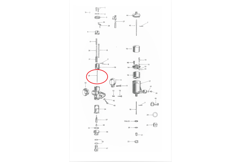 Igła gaźnika L81,  AMAL-photo2
