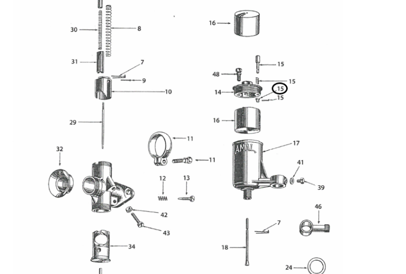 Tulejka kołka gaźnika, AMAL-photo3