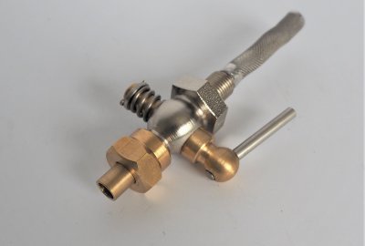 Kranik paliwa M10x1mm z nakrętką i rurką, Jawa 1932----