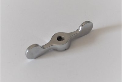 Motylkowa nakrętka przedniego zawieszenia, chromowana, Jawa 175 Special, Villiers, 100 Robot