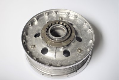 Bęben tylnego koła, oryginał, po elektrochemicznym polerowaniu, Jawa 250/350 Kyvacka