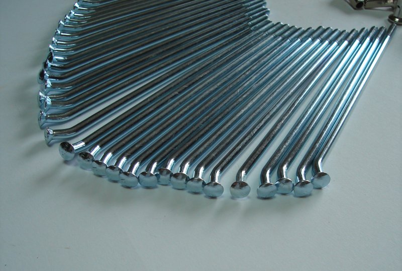 Szprychy i nyple, komplet 36 szt, 16 cali, ocynk, Jawa M4x119-photo2