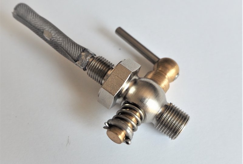 Kranik paliwa M10x1mm, nierdzewny, Jawa 1932-----photo3