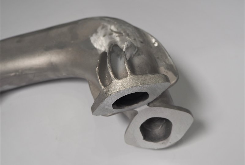 Kolektor wydechowy, aluminium, Jawa 175 Villiers-photo2