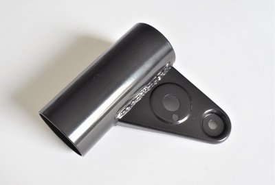 Uchwyt przedniej lampy, prawy, czarny, Jawa 638,639