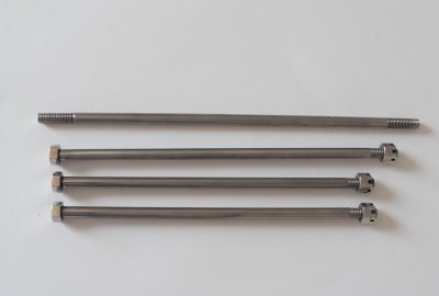 Ośki przedniego zawieszenia, 4 szt., nierdzewne, polerowane, Jawa 175/250 Special