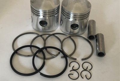 Tłoki 65,50mm + pierścienie + sworznie, Jawa 500 OHC