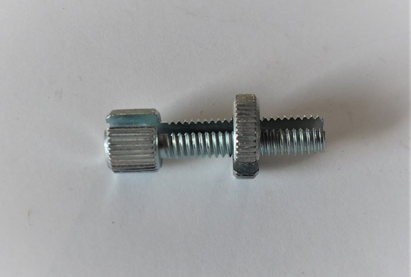 Śruba regulacji nastawu linki z nakrętką, ocynk, M8x30mm, Jawa, CZ-photo3