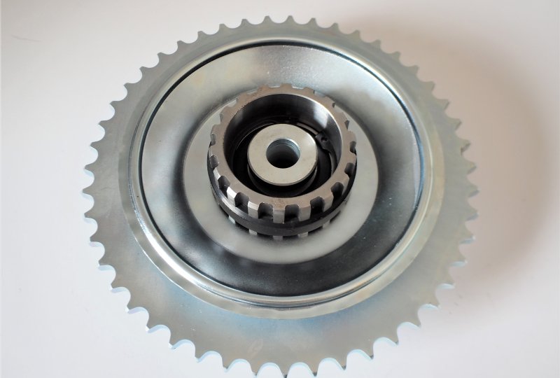 Zębatka łańcucha tylna kompletna 47 z., ocynkowana, Jawa 250/350 Kyvacka, Panelka-photo2