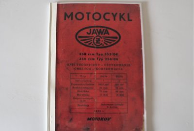 Książka użytkowania, obsługi i konserwacji JAWA Kyvacka 250 typ 353, 350 typ 354 - J.POLSKI format A4, 79 stron