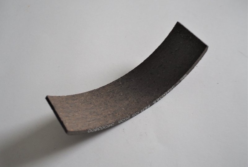 Okładzina szczęki hamulcowej, 138,5x4x35mm, Jawa, CZ-photo2