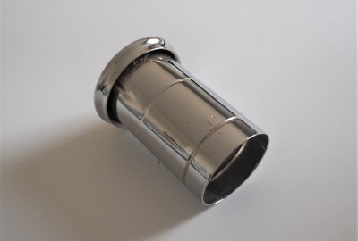 Korek paliwa z miarką, gwintowany, oryginał, po renowacji, nowy chrom, Jawa Villiers, Special