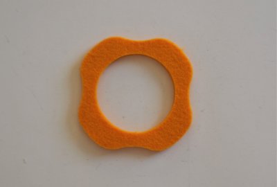 Podkładka filcowa pod korek zbiornika, żółta, 5cm, Jawa Babetta, CZ 476-488