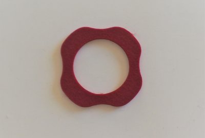 Podkładka filcowa pod korek zbiornika, czerwona, 5cm, Jawa Babetta, CZ 476-488