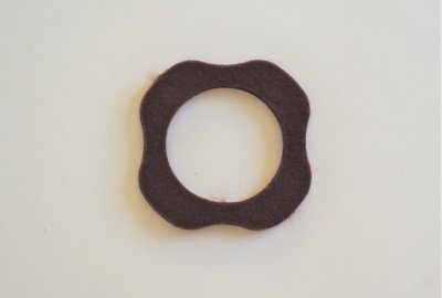 Podkładka filcowa pod korek zbiornika, brązowa, 5cm, Jawa Babetta, CZ 476-488