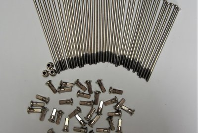 Szprychy i nyple, komplet 36 szt, 16 cali, nierdzewne, Jawa M4x110