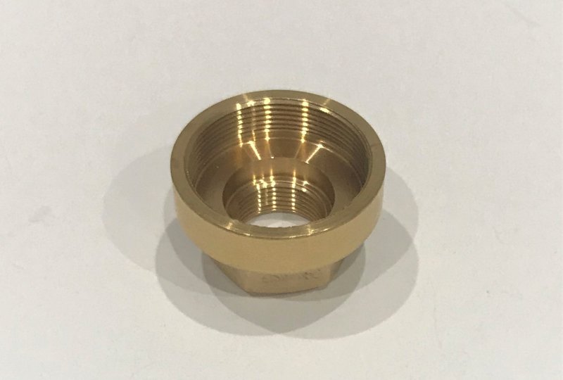 Nakrętka dolna gaźnika, Jikov 2924H, 2924HZ, 2924TR, mosiądz, Jawa, CZ-photo2