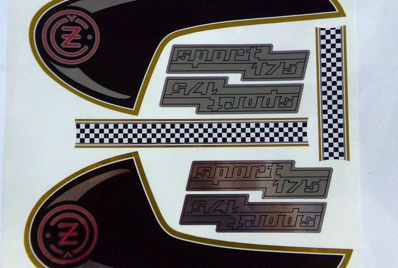 Naklejka z logo CZ na zbiornik, 2 szt, CZ 476, 477-photo1