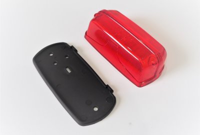 Klosz tylnej lampy z gumą, czerwony, PAV 40, CZ 125-250