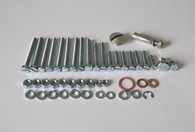 Komplet śrub silnikowych, ocynk, Jawa 50 typ 550/555