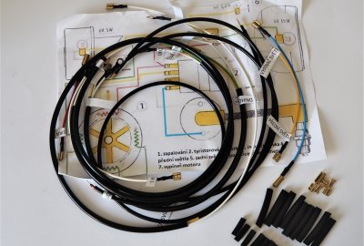 Instalacja elektryczna, bez klaksonu, Jawa Babetta 210