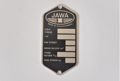 Tabliczka znamionowa, Jawa 50