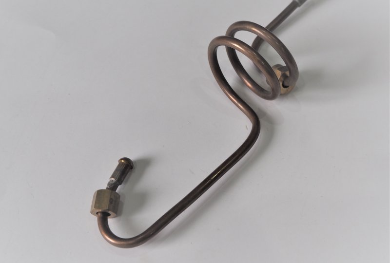 Rurka paliwowa do gażnika AMAL, z dolnym napełnieniem, mosiądz, Jawa Special-photo2