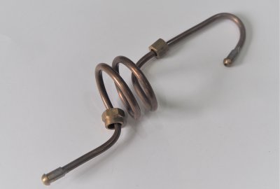 Rurka paliwowa do gażnika AMAL, z dolnym napełnieniem, mosiądz, Jawa Special